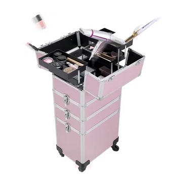 

Separable multilayer professional trolley cosmetic suitcase luxury makeup rolling luggage nail tattoo beauty travel suitcase