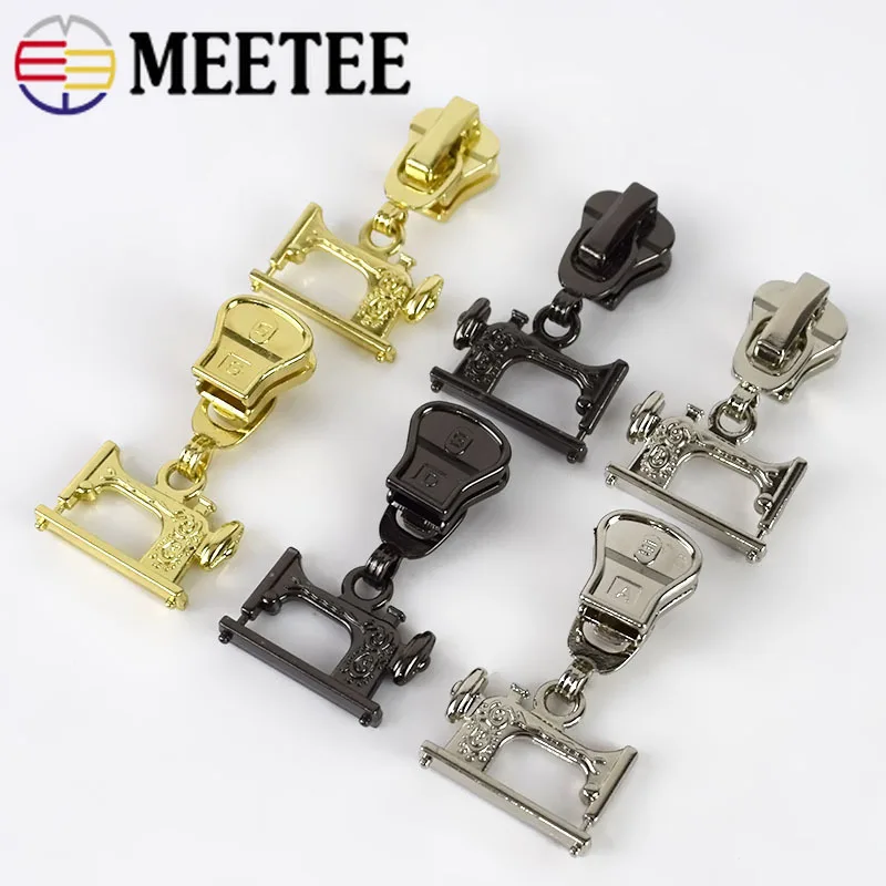 10 шт. 3#5# Meetee ползунки на молнии для металла и смолы, Съемник на молнии, голова, сделай сам, наборы для ремонта на молнии, Швейные сумки для одежды, аксессуары, F2-5