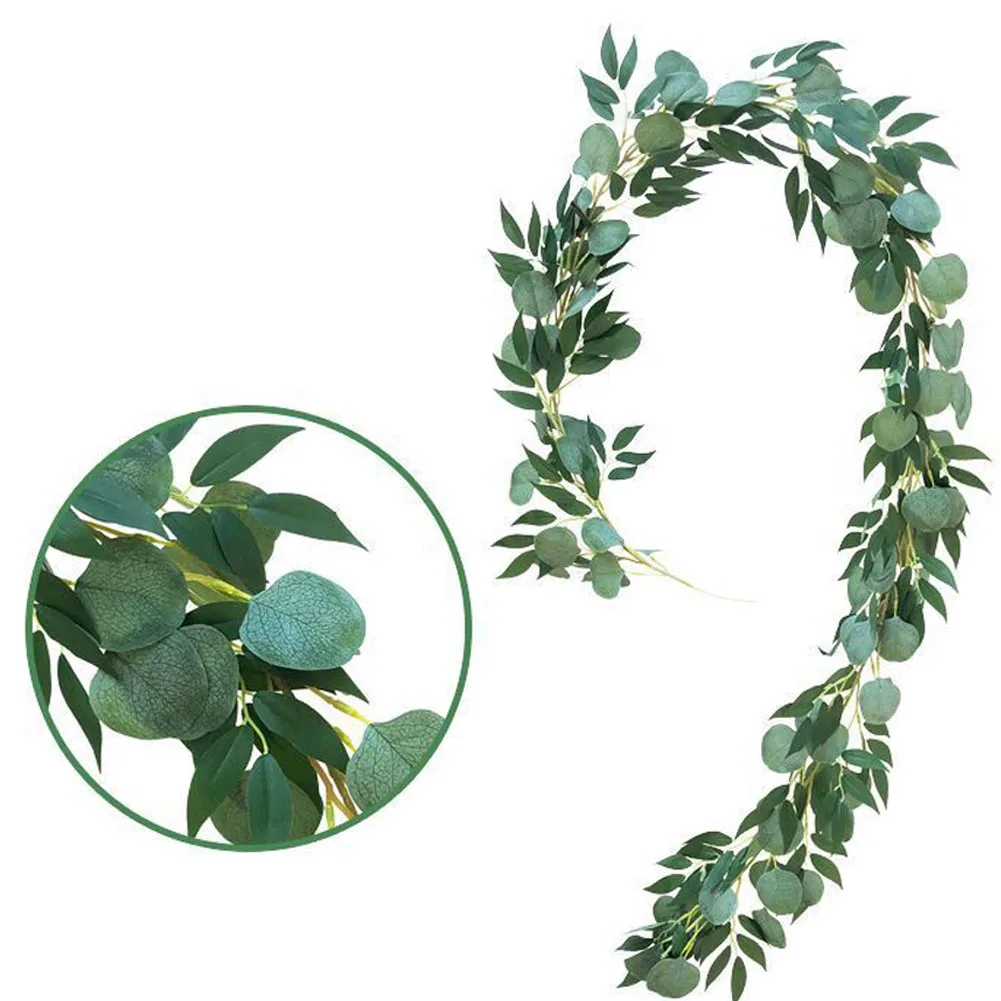 2 M Decorative Garland Garden Green Vine Fabric Durable Artificial Rattan Leaf Simulation Wedding Hanging P lant