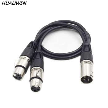 

NOSYA audio line card Nongmu turn double XLR Nongcunong one minute two XLR head microphone line 3 feet free shipping
