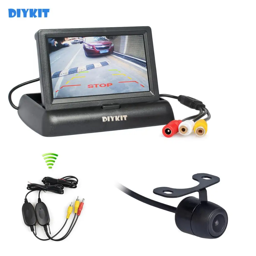 kit di kit telecamera posteriore per parcheggio in retromarcia Sistema di telecamere di retrovisione da 4.3 pollici con telecamera per il backup del monitor con display LCD