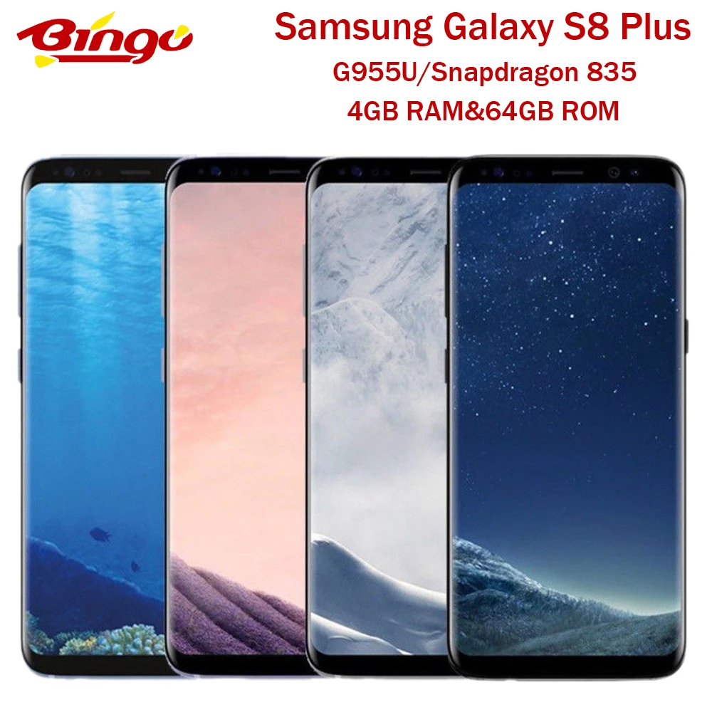 Samsung Galaxy S8 + Plus оригинальный G955U/U1 4G Android телефон Snapdragon 835 Octa Core 6 2 &quot12MP & 8MP RAM 4GB ROM 64