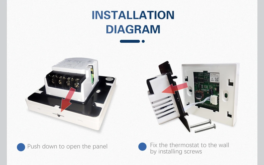 20a programação semanal tuya wifi termostato inteligente