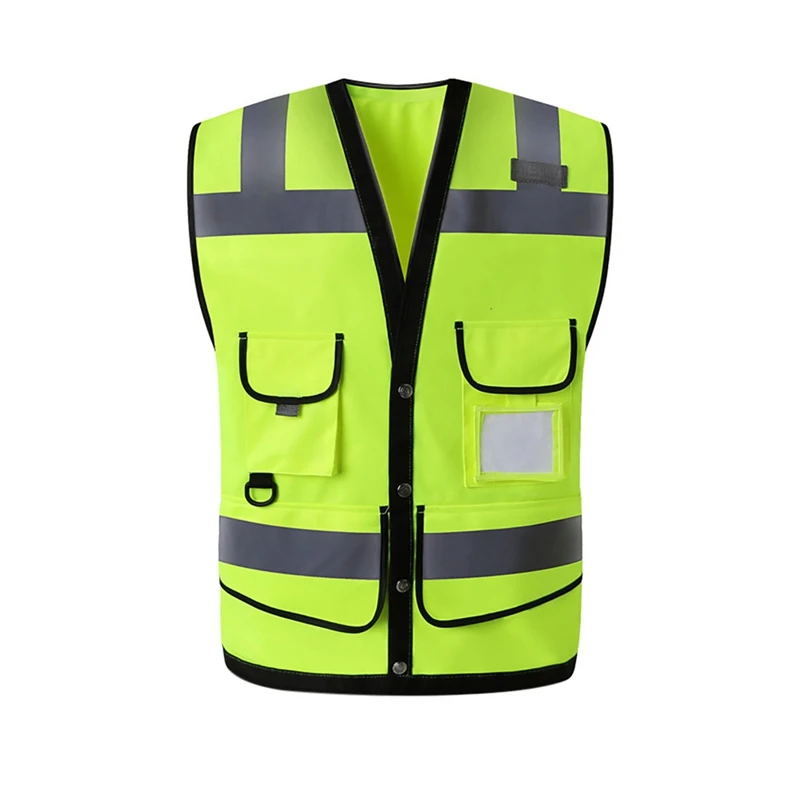 

2019 New HIGH VISIBILITY REFLECTIVE SAFETY VEST WAISTCOAT MENS WITH MULTI-POCKETS SILK SCREEN LOGO PRINTING