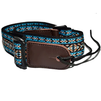 

Durable 1.5" Wide Instrument Strap Native Classic Design for Ukulele Blue B
