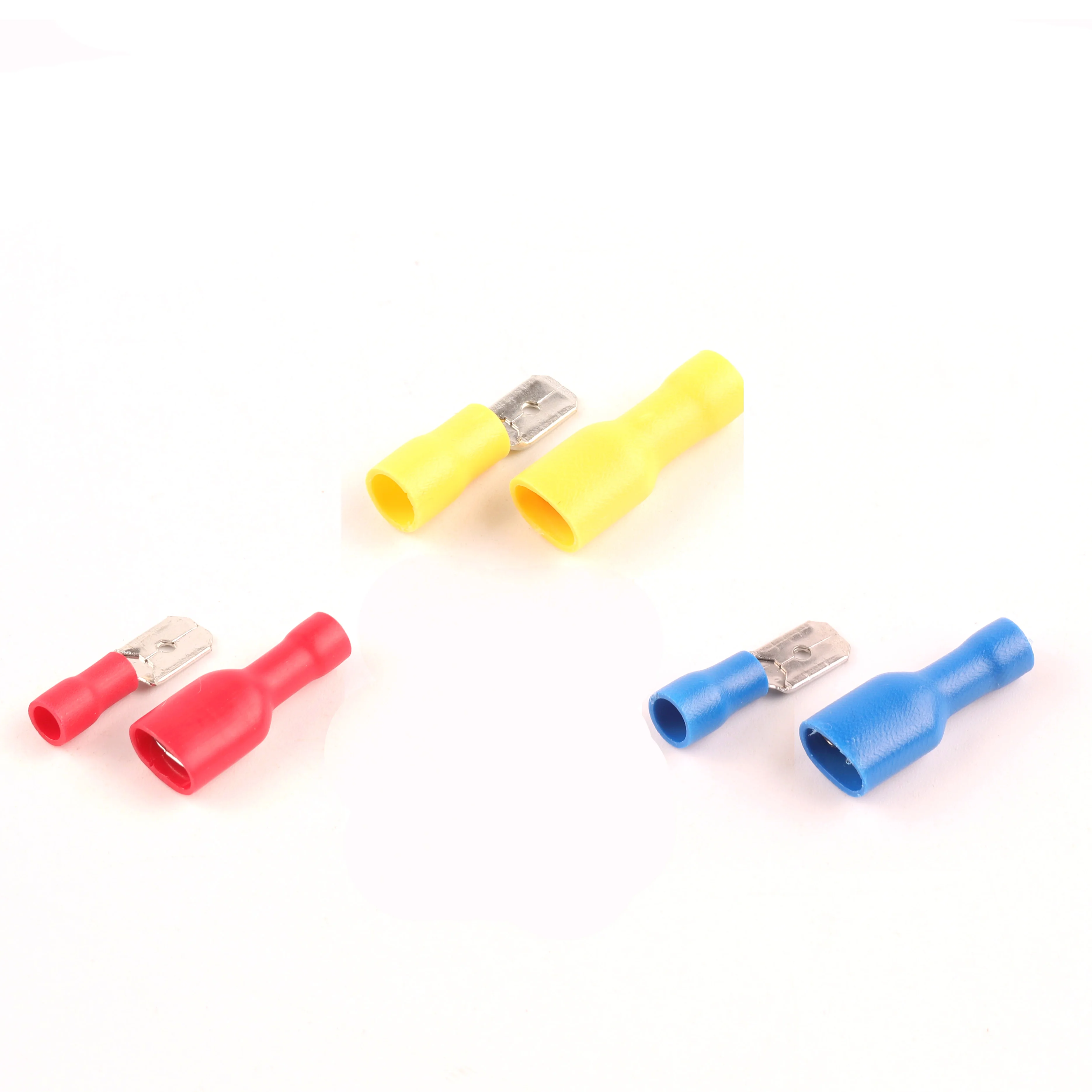 

PVC Quick Butt Splice Terminals Insulated Male Female Spade Crimp Wire Cable Connector 6.3mm Terminal Connectors Cable Plug Kit