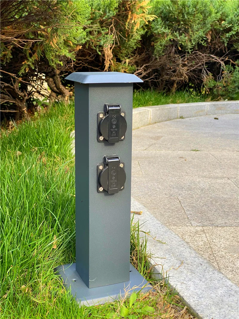 coluna de energia, à prova d'água, tomada externa para decoração
