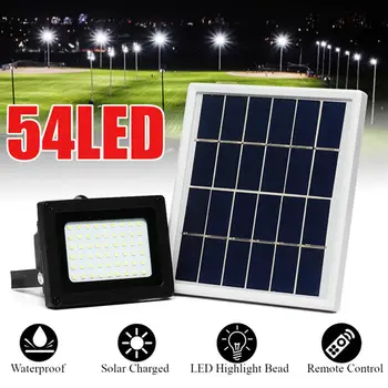 

Outdoor IP65 Waterproof 10W 54LED Solar Floodlight Garden Yard Projector Lamp Wall Lamp street Yard Path Light