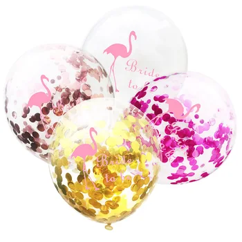 

1pcs Latex Flamingo Balloons Confetti Round Animals Ballons Happy Hawaiian Baloes for Children's Party Tropical Favors