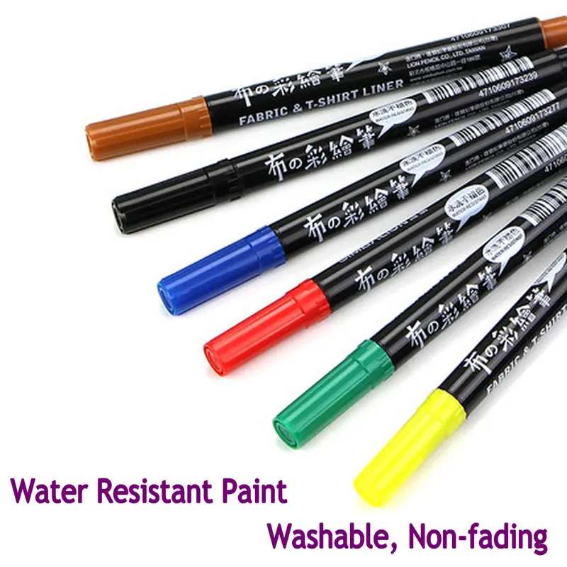 13pcs/set Fabric Marker Pens Permanent Colors For DIY Textile Clothes T- Shirt Shoes - AliExpress