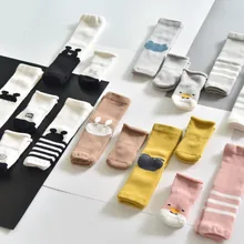 Весенне-летний стильный комплект детских носков с наколенниками, нескользящие носки с петельками для малышей, теплые носки для ног