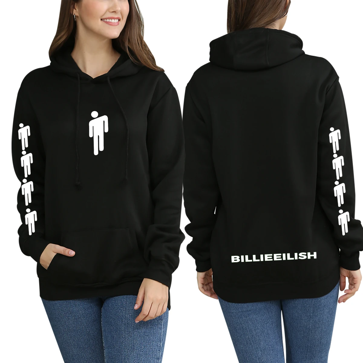 

2020 Billie Eilish Women Hoodies Sweatshirt Jacket Casual Oversized Hoodie Plus Size 4XL Merchandise Hot Sale Casual Trendy