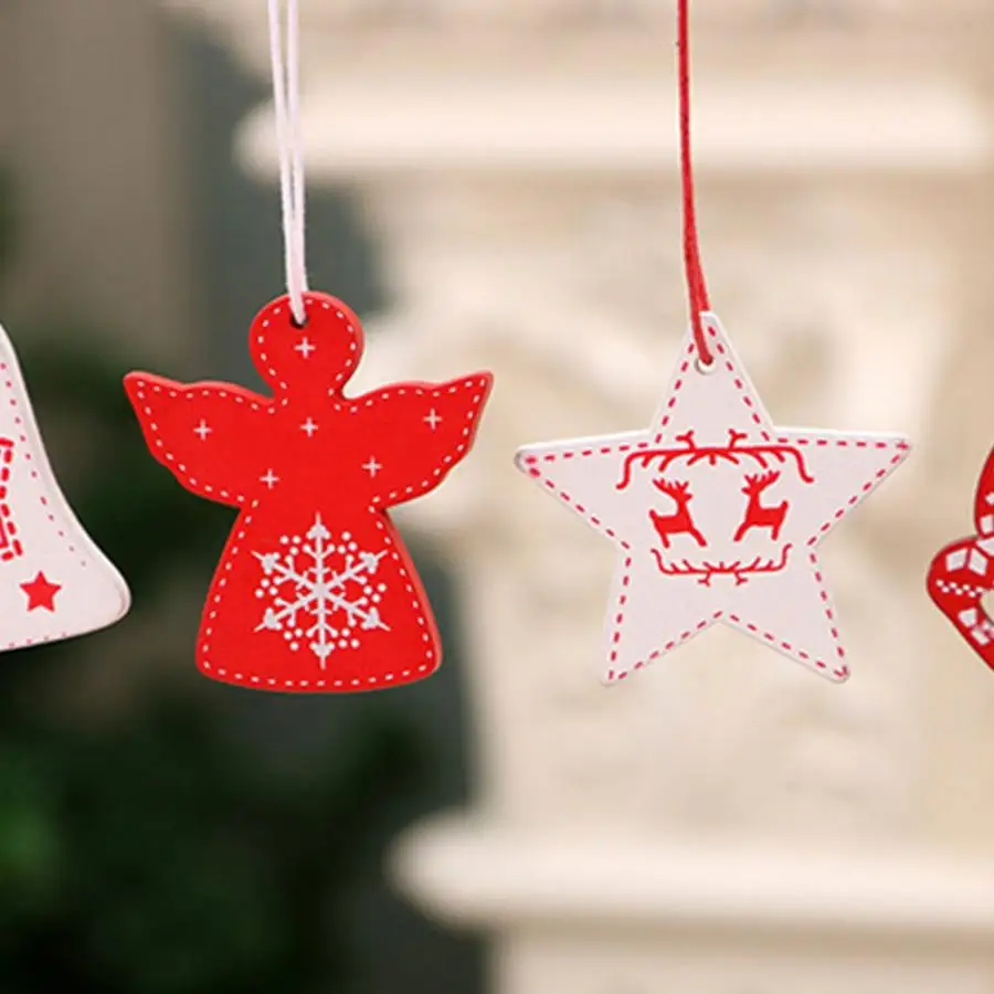 12 шт. деревянные подвесные украшения для ёлки|Кулоны и подвески| |