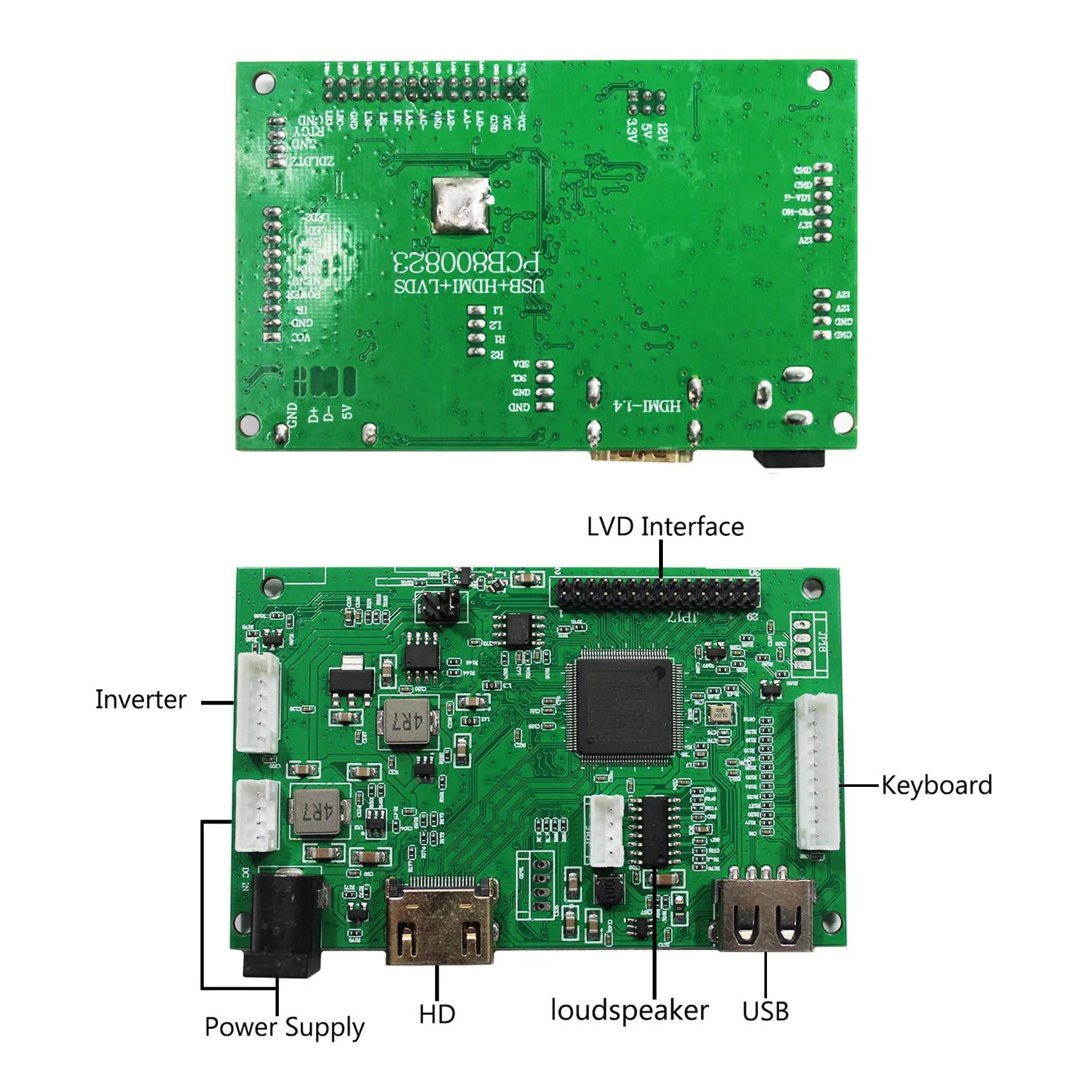 HD-MI.USB LCD controller board Work With 14inch 15.6inch 1366x768 LTN140AT02 LTN140AT07 LP140WH1 LTN156AT17 LTN156AT02