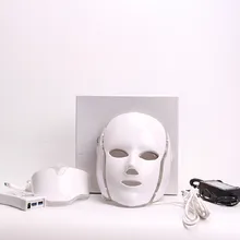 Уход за лицом косметическое устройство 7 цветов светильник светодиодный маска для лица Омоложение кожи шеи против Акне терапия отбеливание подтяжки кожи
