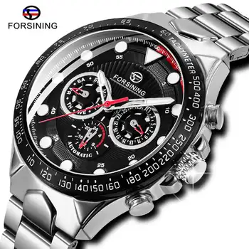 

Fashion Forsining Men Watches Luxury Auto Mechanical Men Watch Calendar Waterproof Sports Steel WristWatch Relogio Masculino