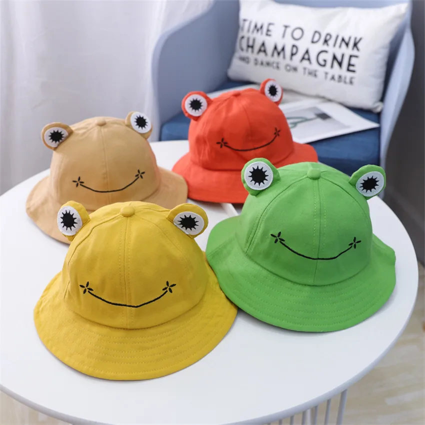 

Cute Cartoon Frog Bucket Hat With Face Shield Anti-spitting Protective Hat Kids Dustproof Cover Protective Mask Hats For Kids