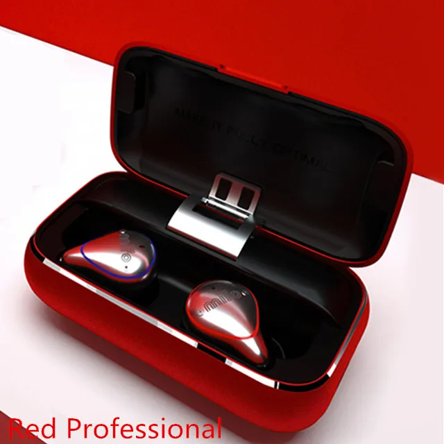 Red professional Новые наушники MIFO O5 в ухо HIFI, настоящие беспроводные наушники Bluetooth 5,0, бинауральные мини-наушники для O2 X1 E I7 I8 E12 - Цвет: Red professional