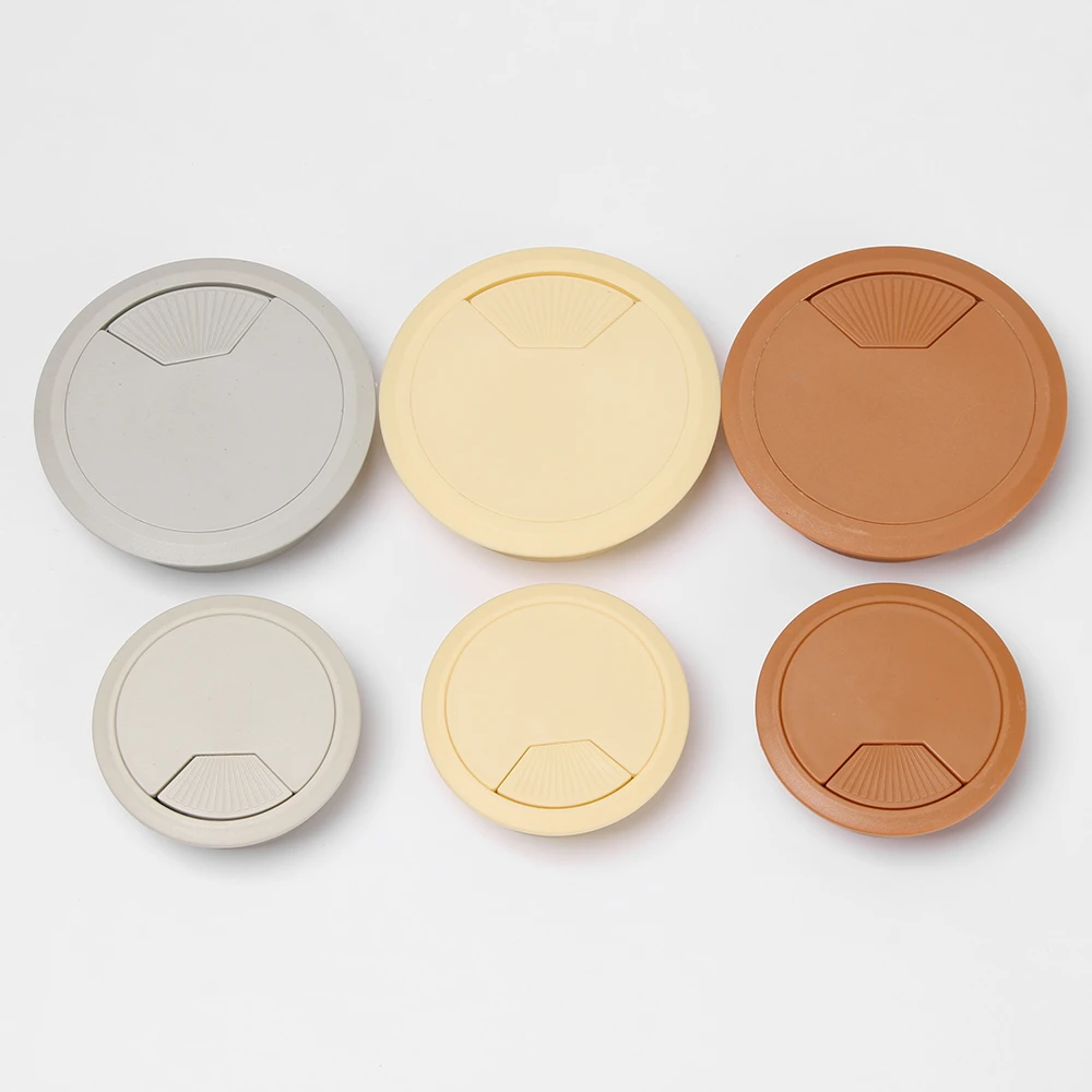 Ojal redondo para ordenador, cubierta de agujero de 60/80mm para sujetar cables de mesa de Hardware para muebles, gestión de cables, 60/80mm|Pasacables| AliExpress