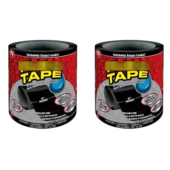 

2pcs 1.52m Super Strong Fiber Waterproof Tape Stop Leak Seal Repai Performance Self Tape Fiberfix Adhesive Tape PE tube PVC etc