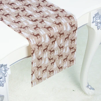

180*32cm Deer Christmas tree Snowflake Table Runner Tablecloth Xmas Ornaments Placemat New Year Party Home Decoration 62921