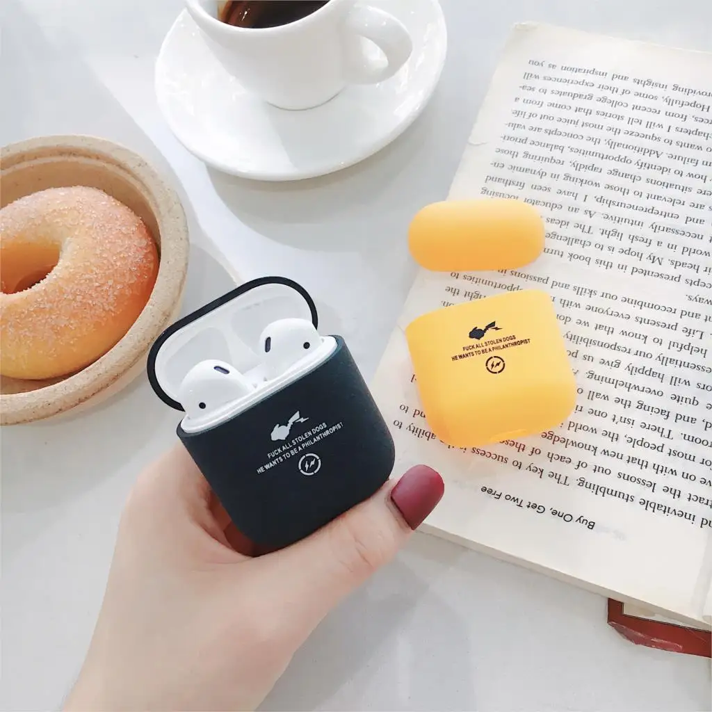 Wireless Bluetooth Earphone Cartoon Cute Pc Case For Apple AirPods Headphones Cases For Airpods 1 2 pc hard Protective Cover