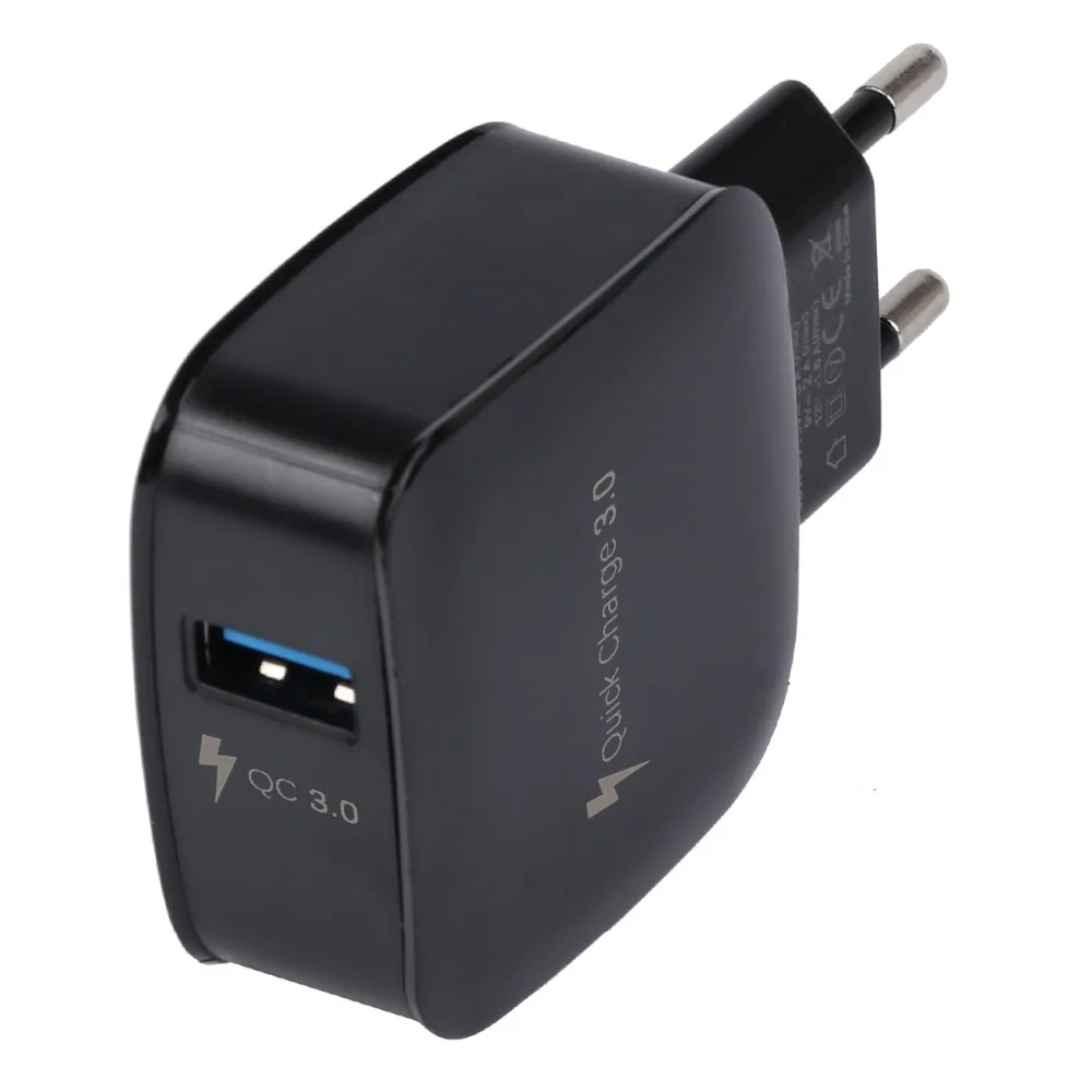 QC3.0 USB зарядное устройство для путешествий ПК противопожарный материал быстрое зарядное устройство настенное зарядное устройство Быстрая зарядка 3,0 5 в 3A для смартфонов ЕС/США штекер FS
