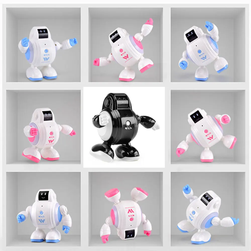 Mini Magic Sound Robot Toy Dynamic Music Free Swing Shape Funny Facial Expression Touch induction Smart With Light | Игрушки и хобби