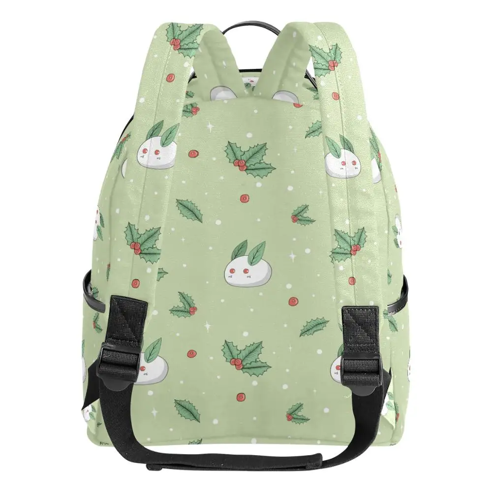 ALAZA Cute rabbit Student Backpack Girl Colorful black Backpack School for Women Kids Laptop Bag Birthday Gift Adjustable Straps