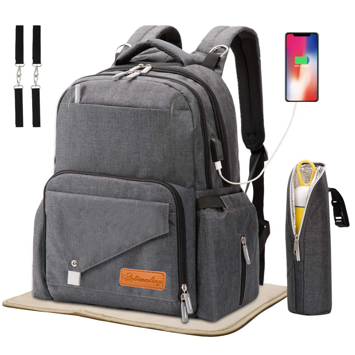

Ankommling2019 Large-Volume Multi-functional Dad Bag Waterproof Wearable huan bao ma Outsourcing MOTHER'S Bag
