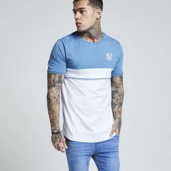 

2020 Hot-sale Sik SilkT Shirt Men Face Male tshirt Short Sleeve Silk Silk T Shirts Tops & Tees