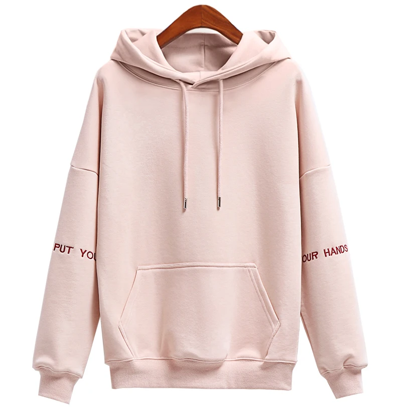 new plus velvet female hooded thick autumn and winter sweatshirt hoodies women