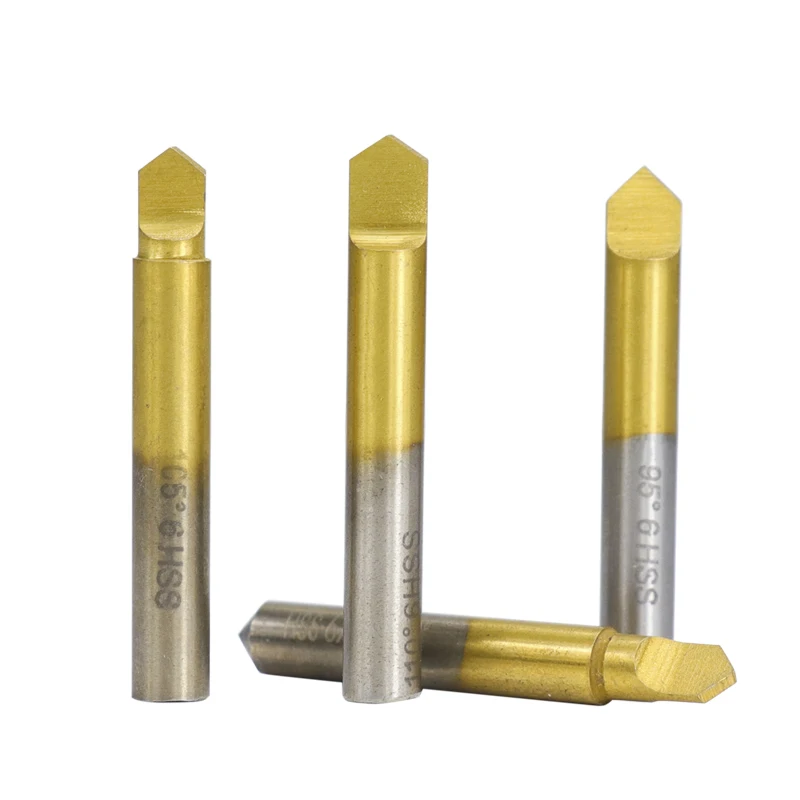 XCAN Key Cutter TiN Coated HSS Flat Knife Drill Bit 95-110 Degree for Key Cutting Machine Parts