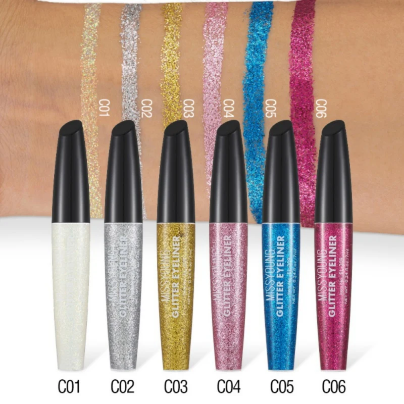 

Colorful Sequin Eyeliner Liquid Make Up Beauty Comestics Glitter Shimmer Shiny Sequins Eye Liner Tube Beauty -