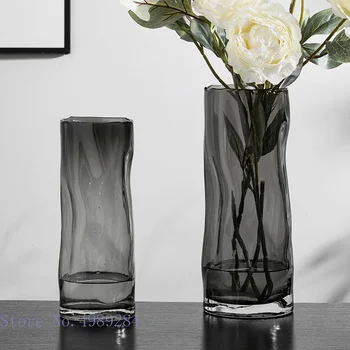 Transparent Folded Glass Vase 1