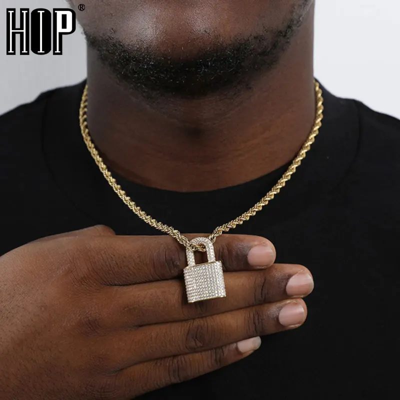 Hip Hop Bling Lock Iced Out Bling Cubic 