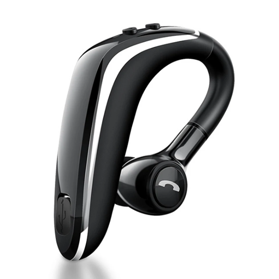 Black Dofeel Bluetooth 5,0 наушники Бизнес Вождения Висячие Наушники большой емкости батареи долгое время ожидания наушники для iphone 7,8, x - Цвет: Black