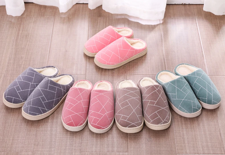 PDMOSY/теплые домашние женские тапочки; зимняя домашняя обувь на меху; женские нескользящие хлопковые домашние тапочки для девочек; chausson femme
