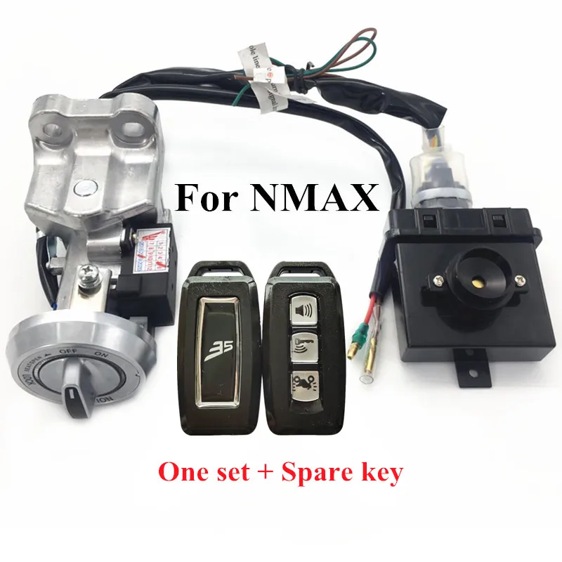 Модифицированная мотоциклетная система nmax без ключа nmax smart key entry Anti-line пульт дистанционного управления для yamaha nmax 155 150 - Цвет: One set and sparekey