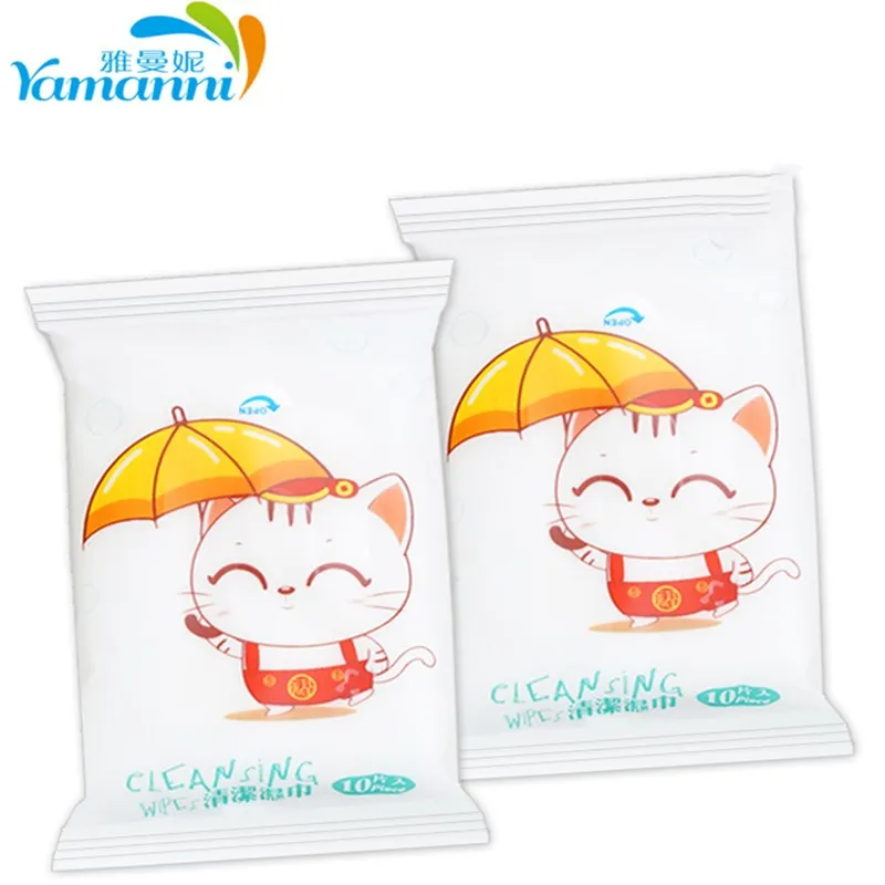 

100PCS 2019 Mini Portable Face Care Cotton Towel Baby Adult Disposable Cleaning Tissue Wet Wipes For For Outdoor Travel Health