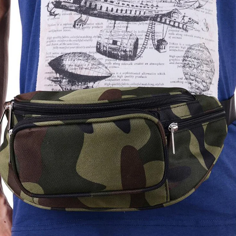 Brief Design Men Belt Waist Pack Large Capacity Phone Money Waist Bags Male Waterproof Male Travel Fanny Pack Durable Chest Bag