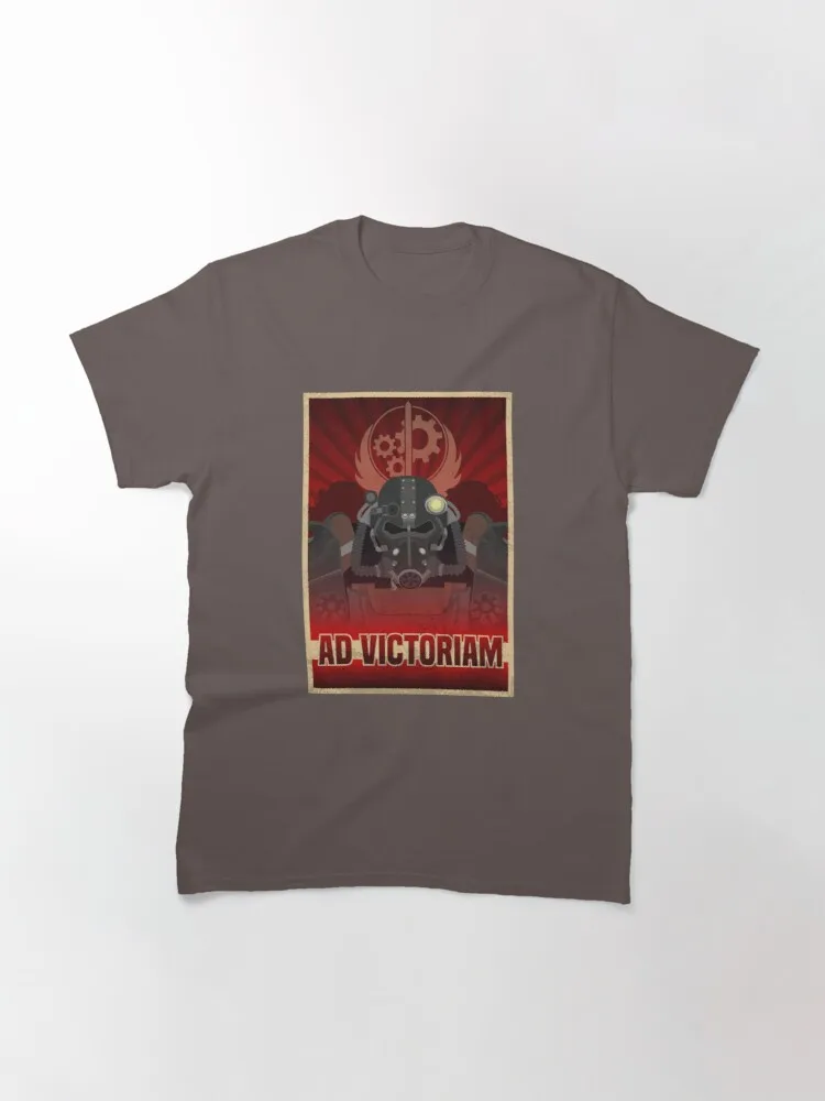 Классическая футболка высокого качества Братство Стали AD VICTORIAM | Мужская одежда