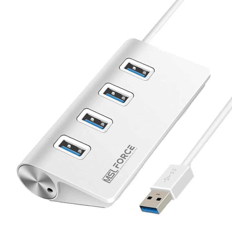 Adaptador divisor para MacBook Pro, iPad Pro, Samsung Galaxy Note 10, S10, 4USB Hub USB C, 7 puertos, USB tipo C a USB 3,0
