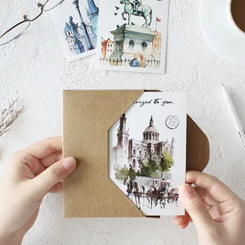 

30 Pcs/set Cute Postcard All Over The World Scenery Postcard Message Card Letter Paper Card Gift Cards Wish Card