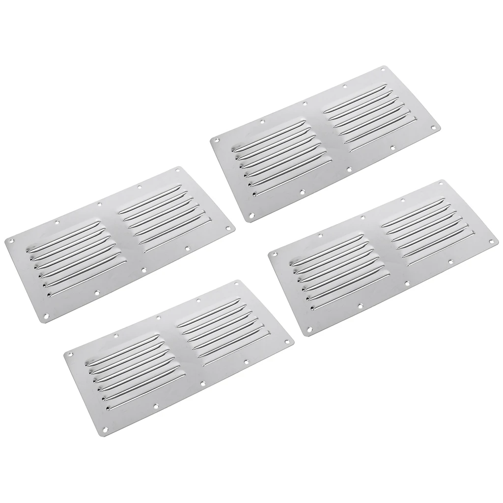 4 шт. нержавеющая сталь 23x11,5 см/9x4,5 дюймов вентиляционная решетка пластина, оборудование для лодки, яхты