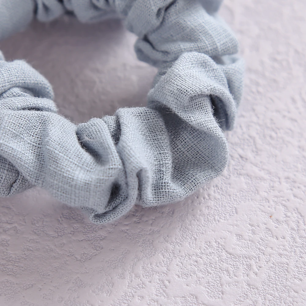 Hair Ribbon Accessories Hair Ties Hair Bands Hair Accessories Solid Color Bow Linen Girls Elastic Hair Bands Long Ribbon Ponytail Scarf Hair Tie Women Scrunchies