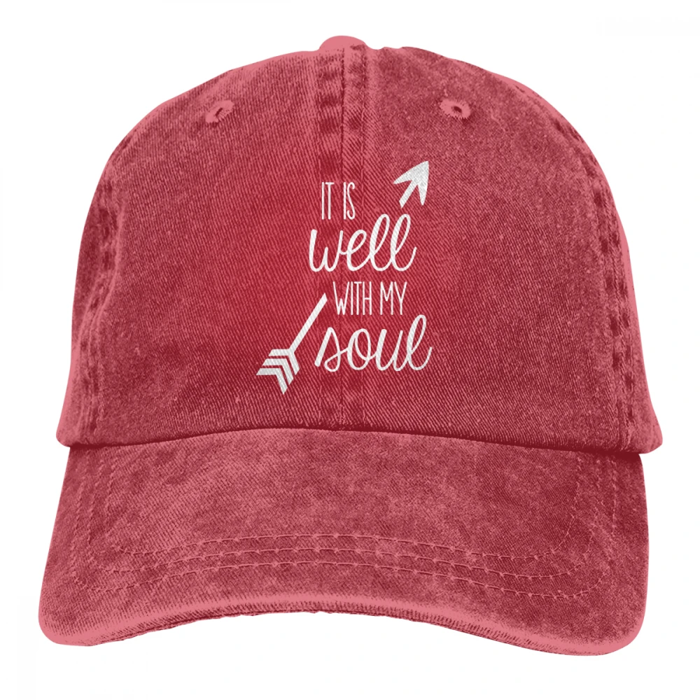 Это хорошо с My Soul Casquette черные унисекс Мужские Женские джинсовые бейсболка с ремешком кепки Регулируемый Гольф папа шляпа