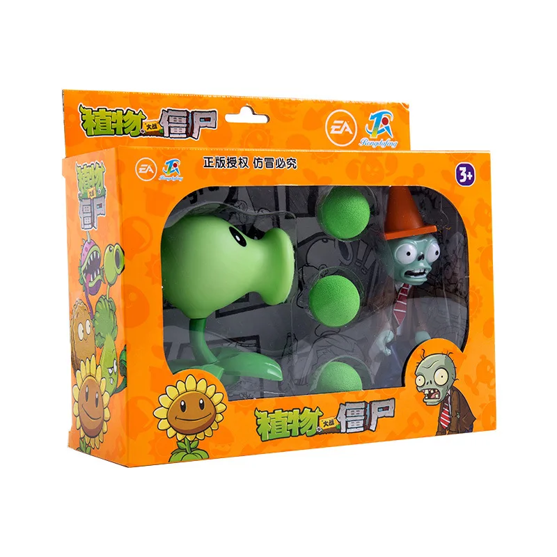 

Plants vs Zombies Hand to Do Pea Shooter Cannibal Flower Model Boy Moveable Doll Children Gift Toy High Quality Plastic Ejection