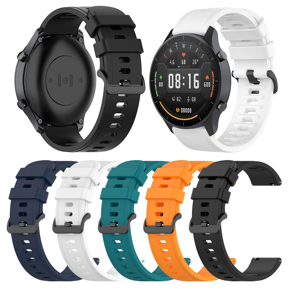22mm Silicone Band Strap for Xiaomi Mi Watch Color Replacement Bracelet Breathable Lightweight Sports Bands For Watch Accessory