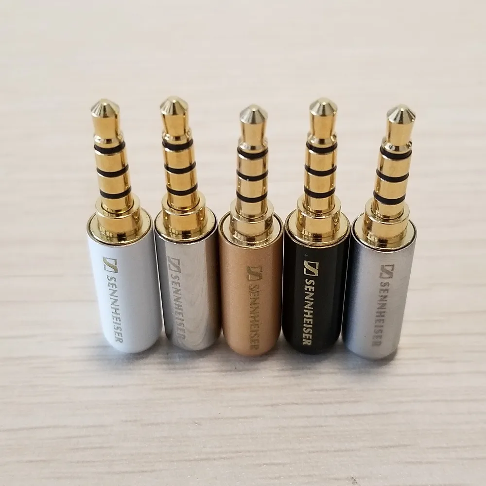 100pcs lot 4 Pole 3 5mm Plug Male Headphone Jack 3 5 mm Audio Connector For 4mm Cable Adapter
